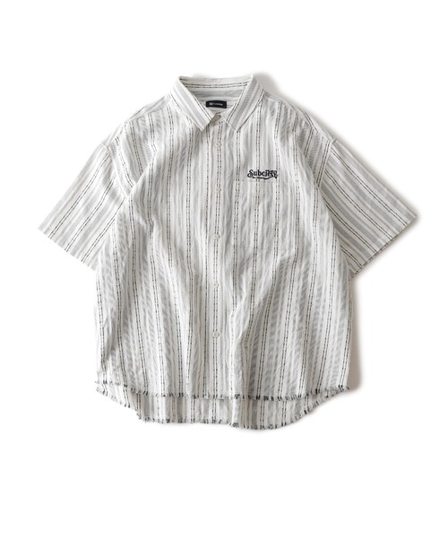 「Subciety」 半袖シャツ X-LARGE ネイビー メンズ_画像5