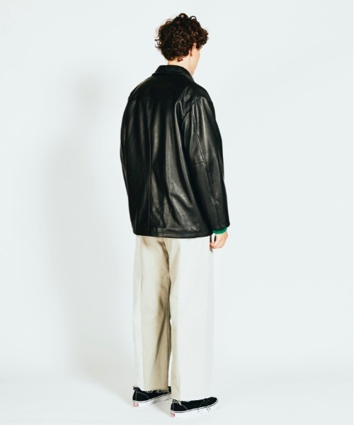 ブルゾン アウター TOWNCRAFT タウンクラフト / LEATHER CAR COAT メンズ レディースの画像