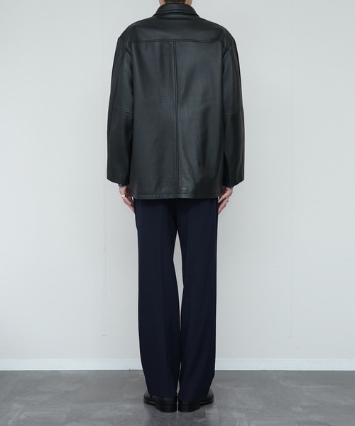 ブルゾン アウター TOWNCRAFT タウンクラフト / LEATHER CAR COAT メンズ レディースの画像