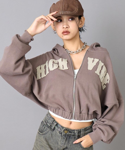 ANAP（アナップ） パーカー ワッペン ロゴ 裏毛 スウェット ジップ