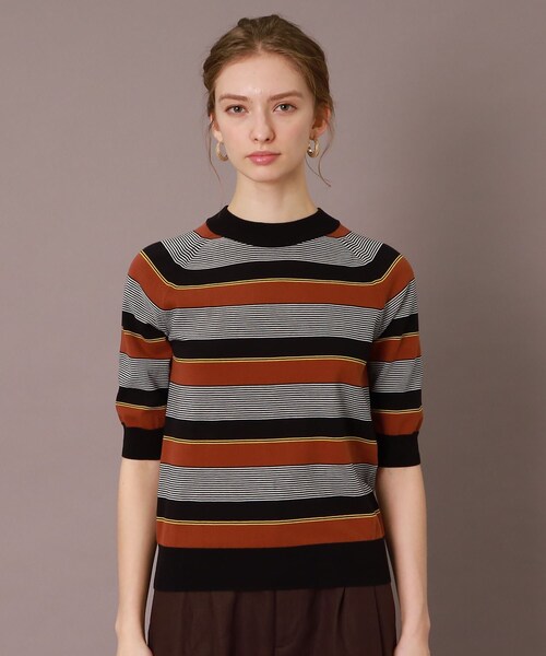 「DRESSTERIOR」 半袖ニット 36 ブラック レディース_画像3