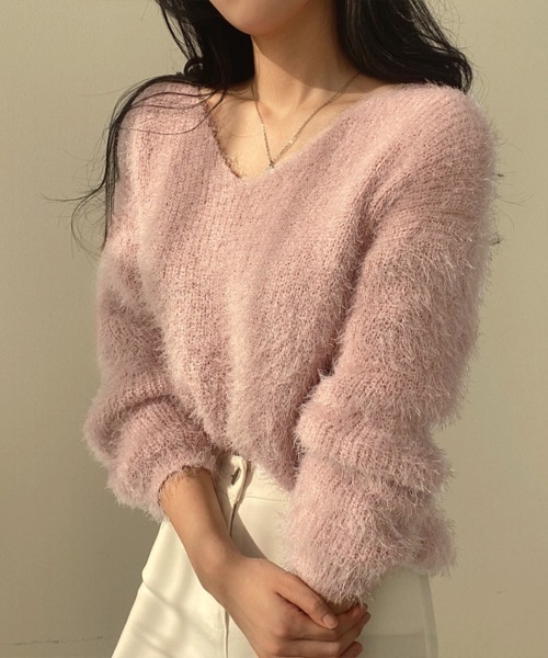 miniministore（ミニミニストア） ニット セーター モヘア調ニット V