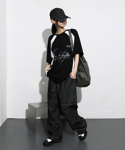「FOLLOWIN」 半袖Tシャツ FREE アイボリー レディース_画像2