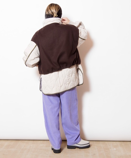 【美品】OSMOSIS オズモーシス　ロフ　キルティングレイヤードショートコート OSMOSIS（オズモーシス） コート アウター キルティングレイヤード