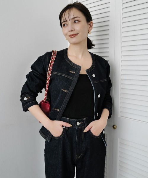 anuans（アニュアンス） デニムジャケット FREE インディゴブルー