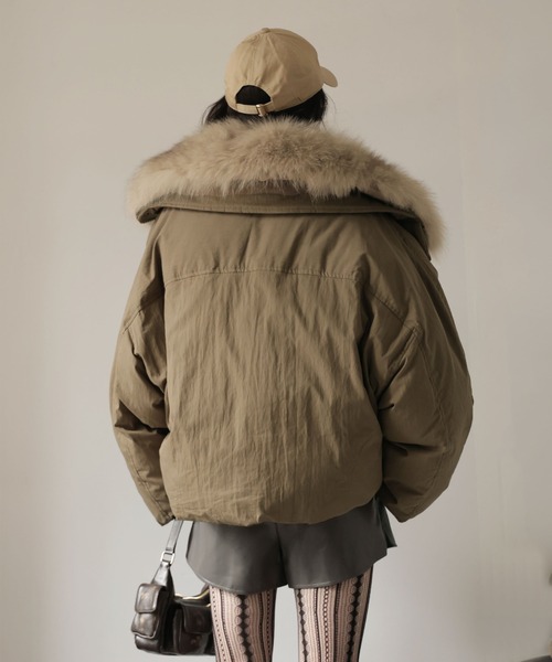 BALLSEY リバーシブルダウンコート ファー取り外し可能 ベージュ 38 BALLSEY リバーシブルダウンコート ファー取り外し可能 ベージュ 38