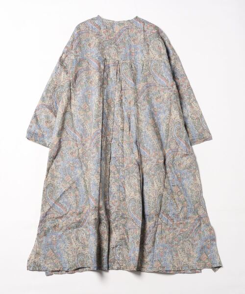 「HARVESTY」 長袖ワンピース 2 ブルー レディース_画像2