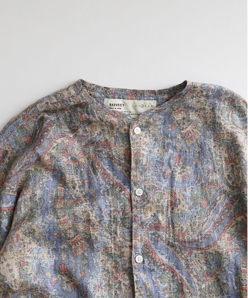 「HARVESTY」 長袖ワンピース 2 ブルー レディース_画像4