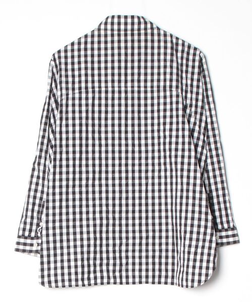 「Unaca」 チェック柄長袖シャツ 38 ブラック レディース_画像2