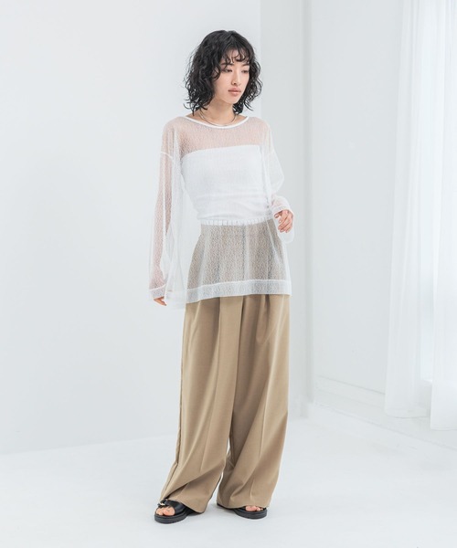 「LEPSIM」 パンツ MEDIUM ネイビー レディース_画像3