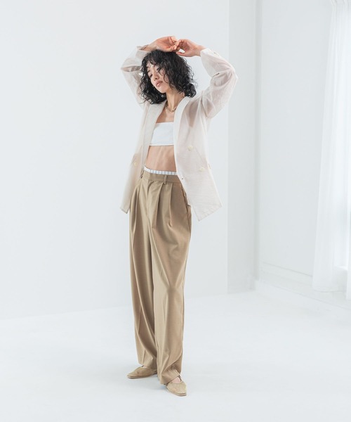 「LEPSIM」 パンツ MEDIUM ネイビー レディース_画像5