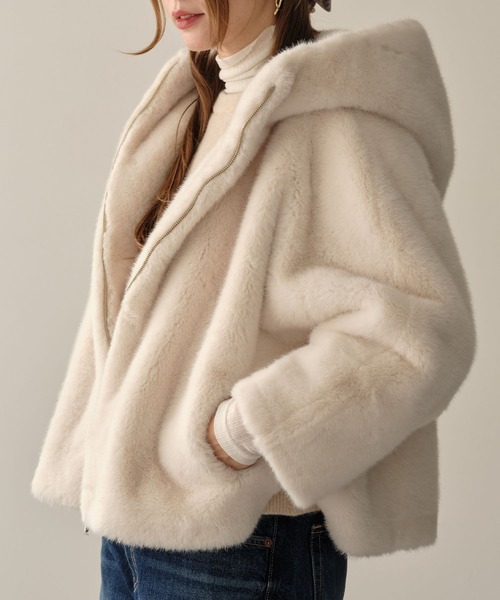 jakke フード付きブラウンファーコート m2411_094_1.jpg