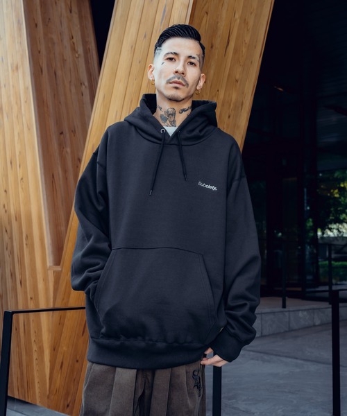 「Subciety」 プルオーバーパーカー LARGE グレー メンズ_画像8