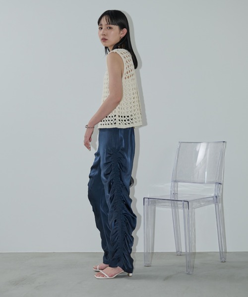 「Aunt Marie's」 イージーパンツ FREE ゴールド レディース_画像3