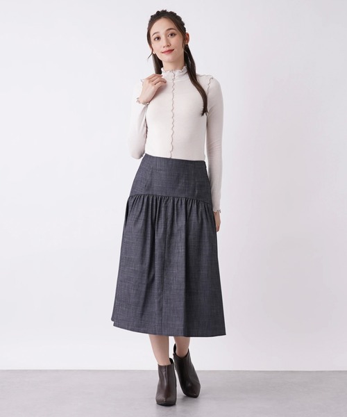 「en recre」 長袖カットソー 2 クリアグリーン レディース_画像2