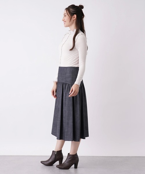 「en recre」 長袖カットソー 2 クリアグリーン レディース_画像3