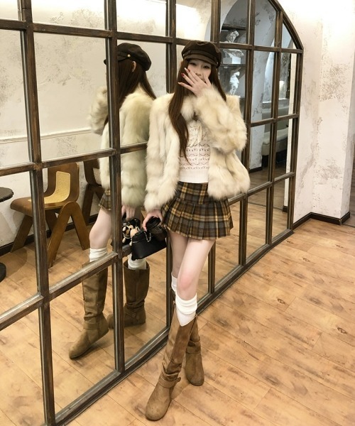 gossip!ロサンゼルス スカート 「Y2Kガーリー」レトロ配色チェック