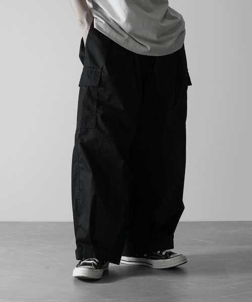 「RUUBON」 カーゴパンツ S ブラック メンズ_画像9