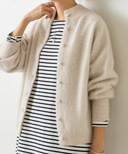 BEARDSLEY（ビアズリー） ニット セーター 後ろ釦ファーニット