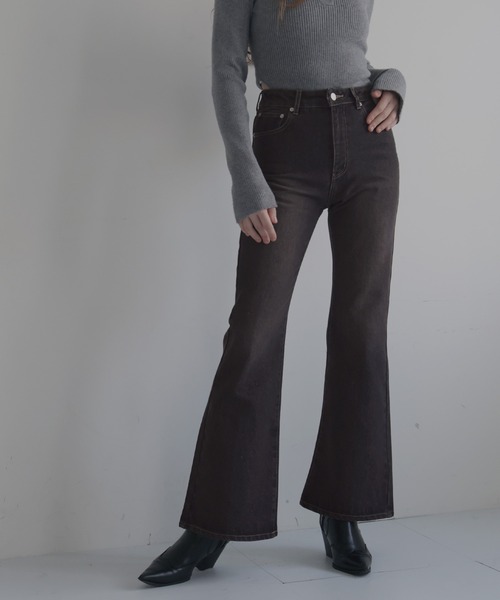 専用 Sézane ハイライズ ベルテッド デニムパンツ ヴィンテージ加工 Mili affinity ジーンズ デニム デニムパンツ ヴィンテージライクハイ