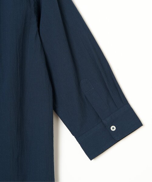 「ikka」 7分袖シャツ X-LARGE ネイビー メンズ_画像7