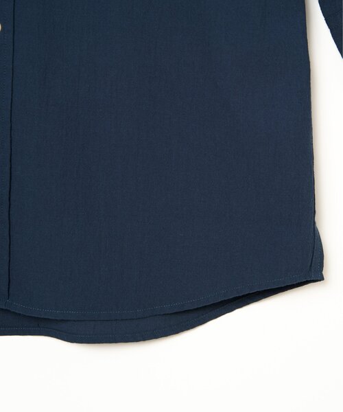 「ikka」 7分袖シャツ X-LARGE ネイビー メンズ_画像8