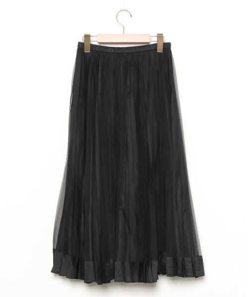 「LANVIN en Bleu」 プリーツスカート 36 ブラック レディース_画像2