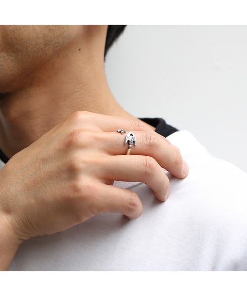 「ジョジョの奇妙な冒険」 リング「JAM HOME MADEコラボ」 #7 シルバー メンズ_画像9