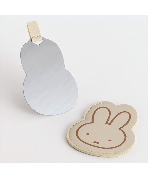 Miffy（ミッフィー） コンパクトミラー ケース付き薄型ミラー（beige