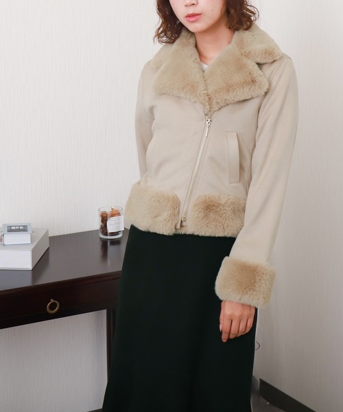 「libelle more」 ブルゾン M アイボリー レディース_画像3