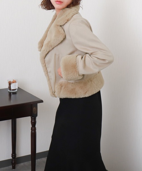 「libelle more」 ブルゾン M アイボリー レディース_画像4