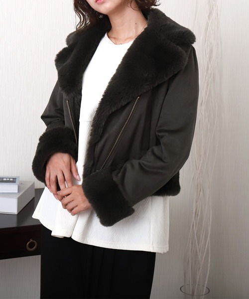 「libelle more」 ブルゾン M アイボリー レディース_画像8