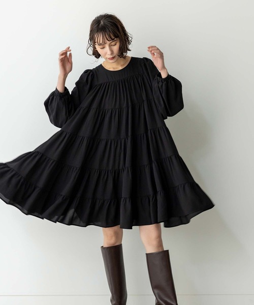 「anana」 長袖チュニック FREE ブラック レディース_画像5