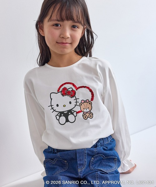 tシャツ 「KIDS/キッズ」「ROPE' PICNIC×ハローキティ」スパンコール
