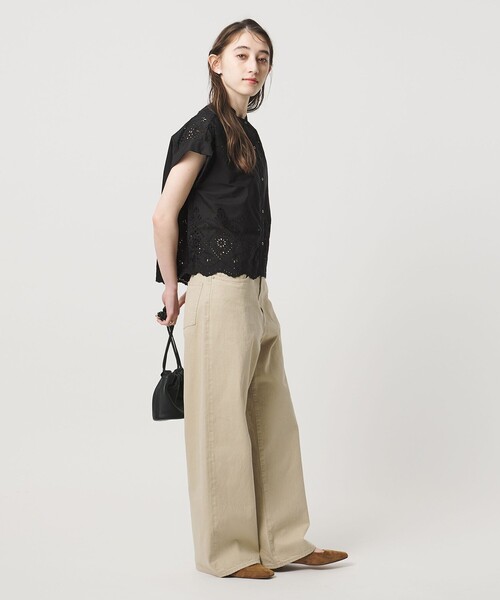TICCA レーススリーブノーカラーブラウス TICCA（ティッカ） ブラウス シャツ 別注「TICCA / ティッカ」 レース
