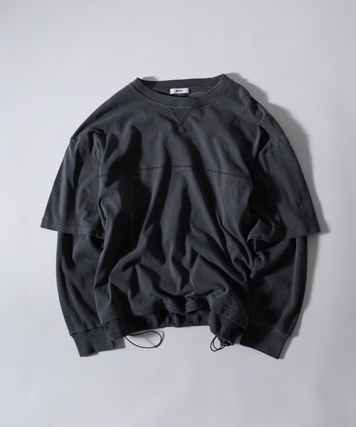 Perushu tシャツ Vintage like thermal layered longt／ヴィンテージ