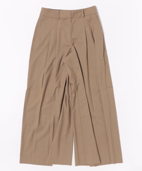 ワイドパンツ スラックス パンツ POPPY WIDE LEG PLEATED TROUSERS | POPPY ワイド レッグ プリーツ トラウザーの画像