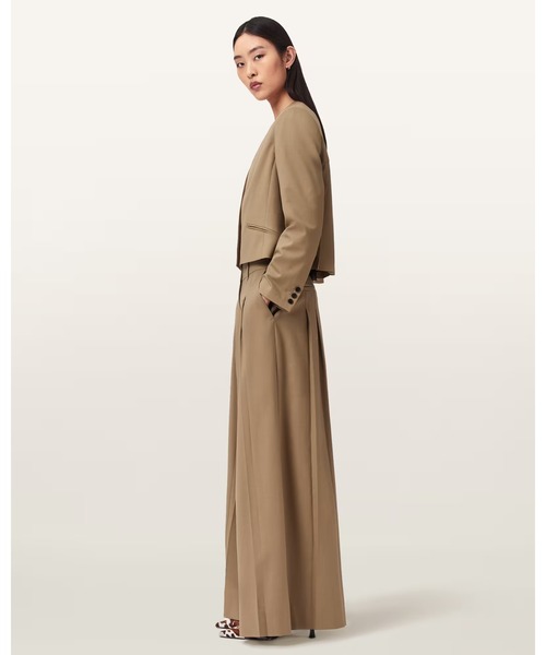 ワイドパンツ スラックス パンツ POPPY WIDE LEG PLEATED TROUSERS | POPPY ワイド レッグ プリーツ トラウザーの画像