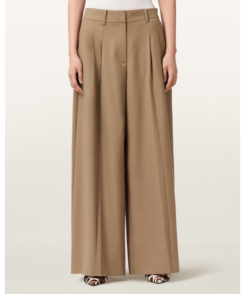 ワイドパンツ スラックス パンツ POPPY WIDE LEG PLEATED TROUSERS | POPPY ワイド レッグ プリーツ トラウザーの画像