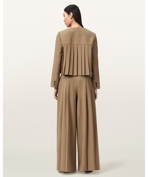 ワイドパンツ スラックス パンツ POPPY WIDE LEG PLEATED TROUSERS | POPPY ワイド レッグ プリーツ トラウザーの画像