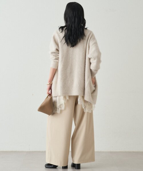 「LOUNGEDRESS」 ニットカーディガン FREE ネイビー レディース_画像4