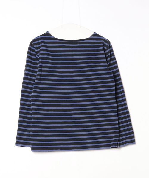 「Le Minor」 ボーダー柄長袖カットソー 2 パープル レディース_画像2