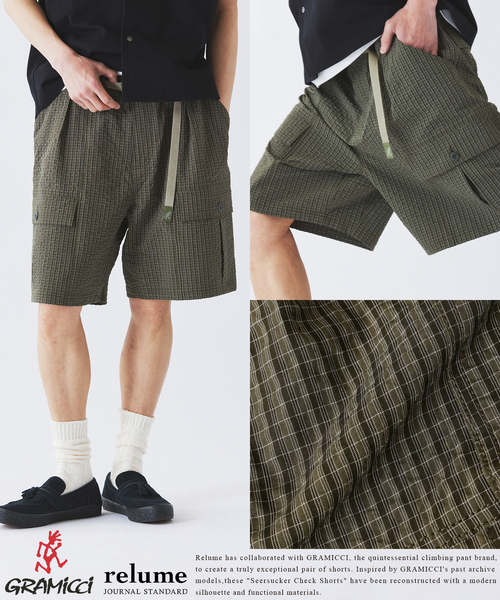 Gramicci（グラミチ） パンツ 別注 サッカー チェック ショーツ メンズ