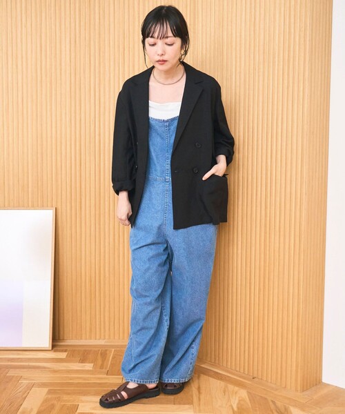 レディース く*こ様 René Lezard リネン テーラードジャケット ブルー