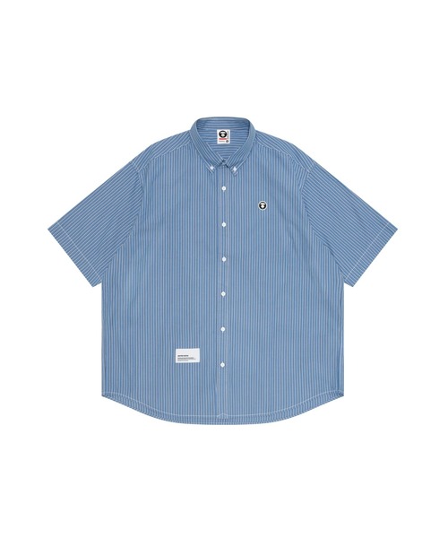 シャツ AAPE NOW SHORT SLEEVE SHIRT(stripe) メンズの画像