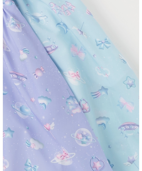 mezzo piano ワンピース プラネット柄 ドッキングワンピース キッズ