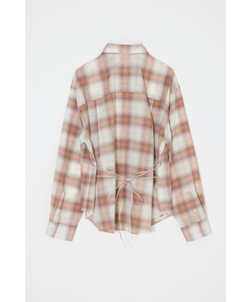 MOUSSY（マウジー） ブラウス シャツ FADE CHECK SHEER OVER シャツ