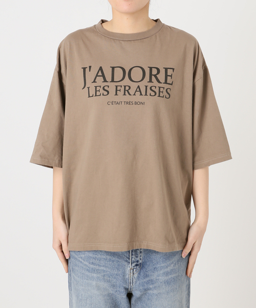Tシャツ入りフレーム　meme ポンチョガール FRAMeWORK（フレームワーク） tシャツ 「WEB限定 / 追加」フレンチロゴ