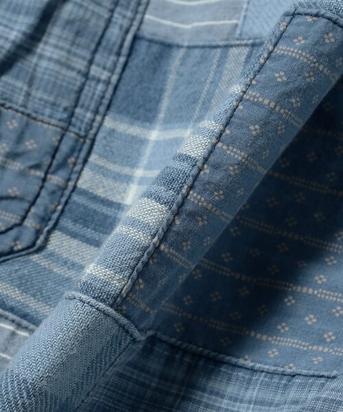 パンツ Monitaly /INDIGO PATCHWORK マリブパンツ メンズの画像
