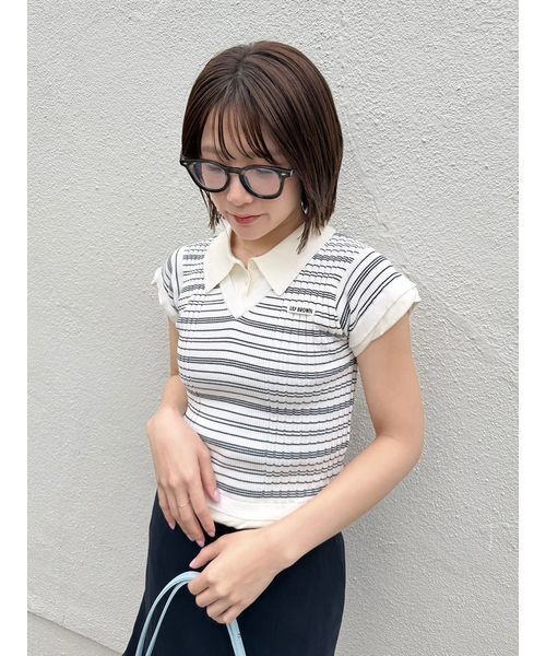 ニット セーター レイヤードニットトップス レディースの画像